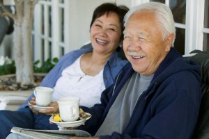 older couple considering retirement options
