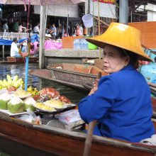 Thai floating market vendor